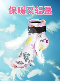 儿童潜水袜迷彩游泳潜水沙滩袜防滑防刮伤保暖宝宝浮潜下水鞋