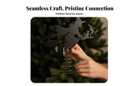 Enigmatic Witch Peak Ornament | Gothic Silhouette Design, Halloween Witch peak ornament