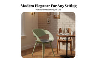 Minimalist Design Cutout Backrest Chair Versatile Home Seating Sturdy Construction Easy Assembly for Business Owners, Interior Designers, Office, Reception Area, Dining Room, Kitchen