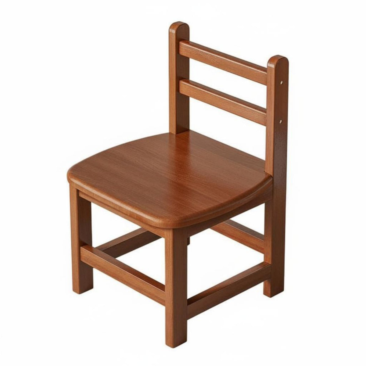 Wooden Chair with Backrest Multi-Purpose Small Stool for Playroom, Toddlers