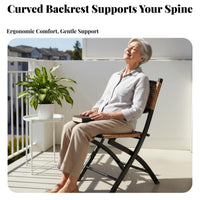 Woven Folding Recliner Foldable Design Lounge Chair Adjustable Backrest for Lawn
