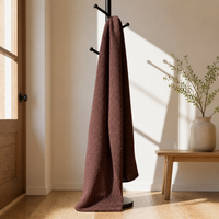 Japanese Style Solid Color Scarf for Autumn/Winter, Soft Warm Fashionable Double-Sided Knit Neck Warmer for Students