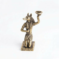 Anubis Brass Statue, Vintage Distressed