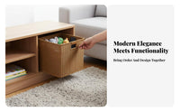 Woven Basket with Handles Imitation Rattan Design Household Storage for Students