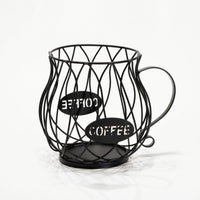 Mug Shaped Capsule Holder Iron Coffee Capsule Holder Compact for Kitchen Counter