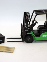 1:24 Alloy Forklift Model with Pallet and Pedal, Diecast Toy