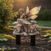 Acrylic Fairy Yard Sign Toadstool Garden Stake Enchanting Mushroom Ornament Whimsical Outdoor Decoration Sturdy Acrylic Suitable for Garden Bed Pathway Flower Pot