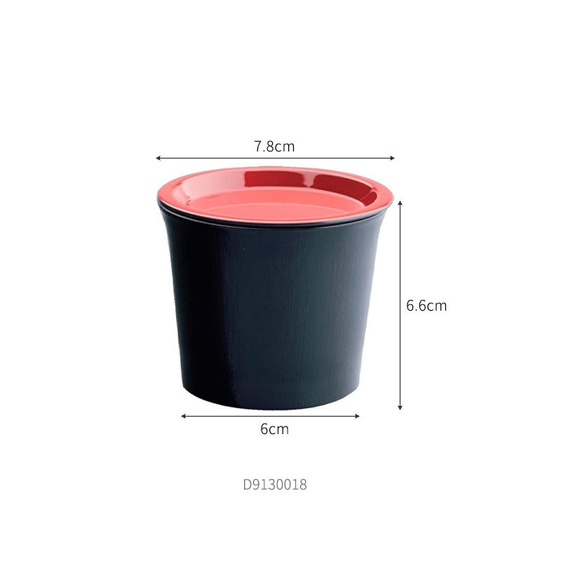 Blk Soup Cup W Lid