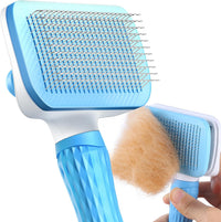 Pet Grooming Brush for Cats and Dogs, Self-Cleaning Deshedding Comb