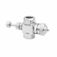 Adjustable Copper Spray Tip for Coating Applications, Liquid Spraying, Industrial Misting Nozzle, Two Fluid Siphon Spray Head