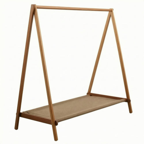 H-Shaped Clothes Rack with Base Freestanding Foldable Garment Rack Openfurniture Design for Students, Renters, Bedroom