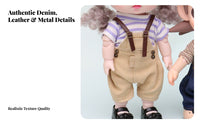 20cm Doll Clothes Cute Design Doll Suspender Shorts Detailed Craftsmanship Stuffed Figure Clothes for Hobbyists