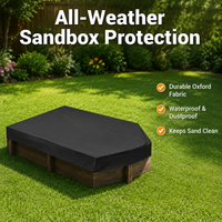 Sturdy Duty Sandbox Cover, 160x113x22cm Boat Shaped Oxford Cloth Sandbox Lid, Waterproof & Dustproof with Drawstring, Kids Sandbox Cover for Backyard