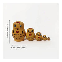 Nesting Doll with 5 Layers Hand-Painted Russian Nesting Doll Compact for Collectors, Shelf Decoration, Desk Ornament