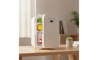 Portable Mini Refrigerator with Digital Display Compact 10L Mini Fridge Low-Silhouette Drink Fridge with Digital Display Transparent for Renters, Bedroom, Car