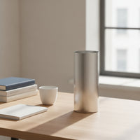 Cylindrical Vase Modern Ribbed Vase Minimalist for Living Room, Minimalists