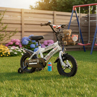Children's Bike with Training Wheels Lightweight Boys Girls Children's Cycle Double Brakes Young Child Children's Cycle with Basket for Beginners