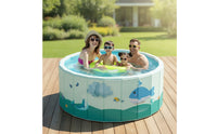 No-Inflation Kids Pool with Ocean Balls Portable Foldable Pool with Toys Easy to Store Quick-Setup for Toddlers, Families, Garden, Home