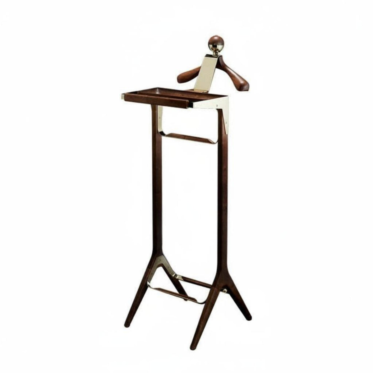 Floor-Standing Suit Rack Multi-Functional Garment Stand Vintage design With Accessory Tray for Adults, Professionals, Office