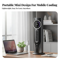 Desktop Water Cooling Fan Cools & Humidifies Portable Misting Fan Quiet USB Desk Chiller for Office, Bedroom, Dorm Room