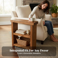 Multi-Tier decorative side table Table Vintage and design Nightstand with Storage Shelf for Students