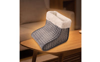 Velvety Electric Foot Warmer Soft Heated Foot Warmer Removable Heated Boot Washable for Office, Desk