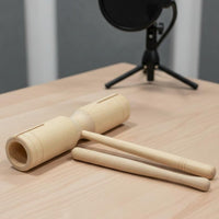 Bi-Tonal Wood Block Resonant Sound Contrasting Tones Tone Block Hardwood Wooden Musical Toy for Beginners, Kindergarten, Classroom, Music Class