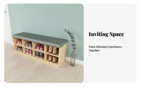 Tufted raiseTop Ottoman Multifunctional Storage Bench hardwood Wood Frame