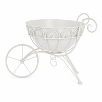 Garden Cart Planter Wire-and-Scroll Cart Planter Stand Vintage-Style Plant Stand  Wheels for Home Stylists, Gardeners, Balcony