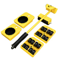 5 Pieces Furniture Lifter and Mover Tool Set 360° Rotatable Pads for Warehouse