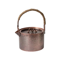 Hammered Copper Kettle Artisanal Finish Short Pour Spout Secure Metal Handle Stylish Silhouette Antique Appeal Suitable for Tea Ceremony Tea Lovers Tea Room Living Room Decor