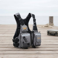Reflective Strips Fishing Life Vest Adjustable Straps Fishing Buoyancy Vest Multiple Pockets Water Sport Gear