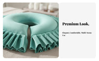 Removable Washable Cover Beauty Bed Headrest Cushion Soft and Supportive U-Shaped Face down Pillow Easy to Clean for Spas, Medical Office
