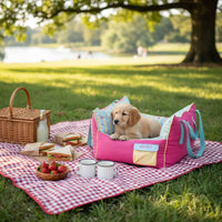 3-in-1 Pet Carrier Bag Hand Carry Dog Booster Seat Soft Padded for Cats