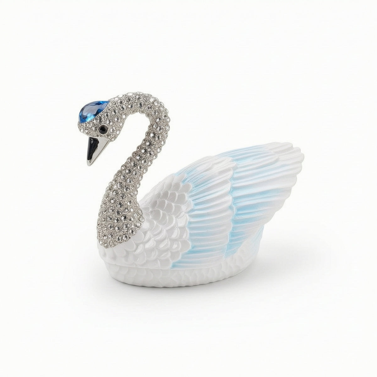 Jewelry Box Swan-Shaped Trinket Box Elegant Organizer for Vanity Table