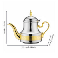 Middle Eastern Teapot Sturdy Arabic Coffee Pot Heat-Resistant for Guest Hosting