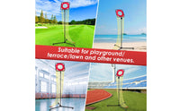 Volleyball Training Net with Target Heavy Duty Volleyball Passing Net with Wheels Adjustable for Coaches