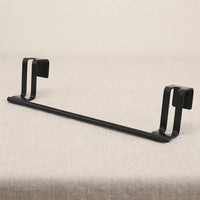 Bedroom and Closet Metal Over the Door Space Saver for Any Homeowner, Sleek Black Hanger for Coats and Bags, Versatile the Towel Hook