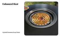 Foldable Round Grill Table Easy to Transport Foldable Cook Station for Families