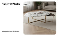 2 Pieces Minimalist Design Nesting Pebble Tables Luxury Aesthetic Nesting Table Set Irregular Shape Home Furniture Versatile Use for Interior Designers, Apartment Dwellers, Homeowners, Living Room, Lounge Area, Small Areas, Bedroom