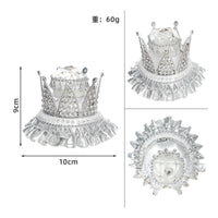 Crown-Shaped Band Box with Clear Lid Sparkling Band Box Lightweight Organizer Dust-Resistant for Proposals
