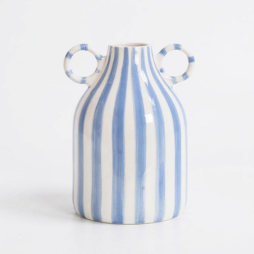 Hand-painted White Porcelain Vase, European Style