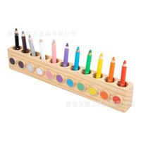 Rainbow Wooden Creative Pencil Holder and Desk Organizer