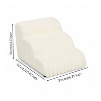Foam Dog Steps Non-Slip Dog Stairs with Cover Ribbed for Small Dogs