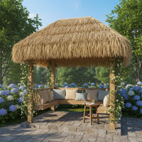 Plastic Thatch Tile Fireproof Synthetic Straw Roofing Long-Lasting for Patio
