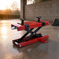 Motorcycle Lift Table Wide Deck Bike Repair Stand Non-Slip for Workshop, Garage