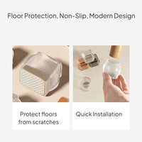Chair Leg Floor Protectors Silicone Furniture Pads Anti-Slip