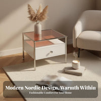 2 Pieces stackableing Coffee Table Set With Storage Drawer Living Room Furniture