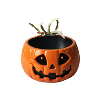Electric Halloween Pumpkin Candy Bowl with Motion Sensor