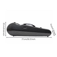 Waterproof 4/4 Violin Case Moisture-Proof Full Size Violin Carrying Case Shockproof Musical Instrument Accessory Backpack Straps for Students